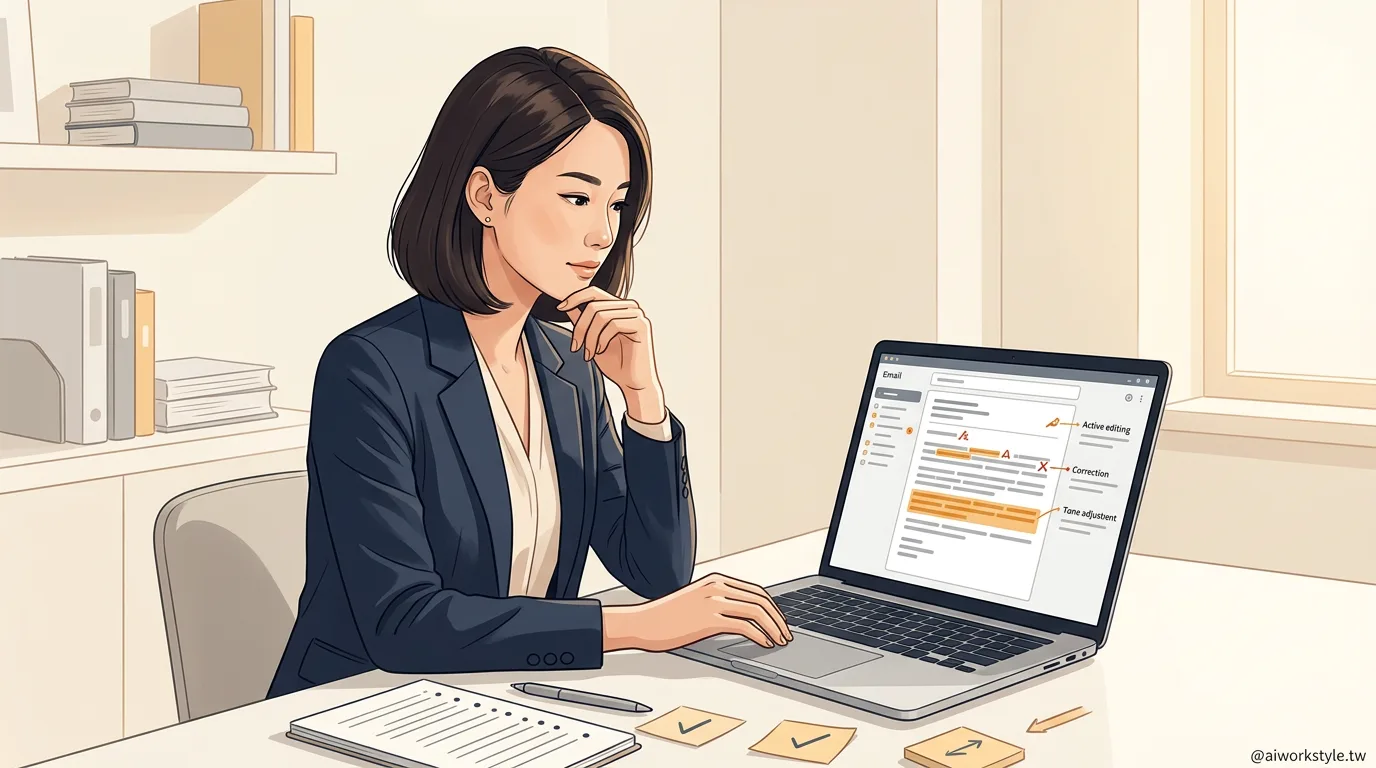 email 任務拆解示意：從模糊需求到清楚的 AI 指令