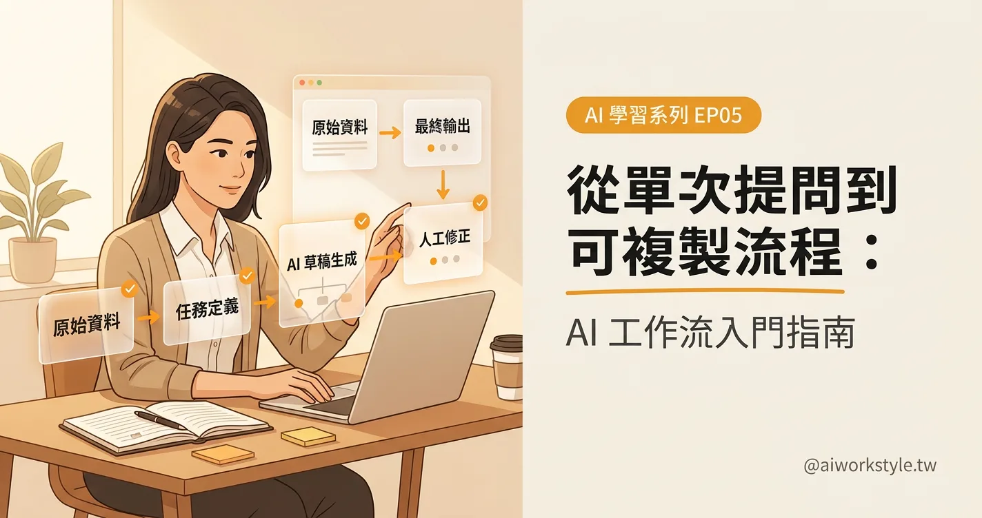 從單次提問到可複製流程：AI 工作流入門指南